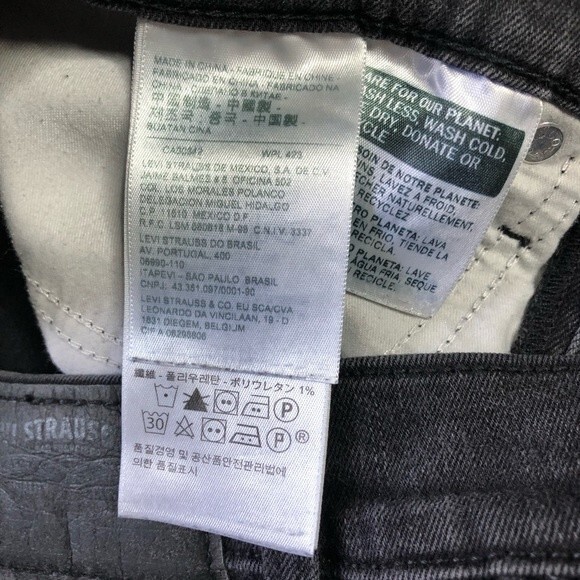 Levi’s 311 Shaping Skinny Soft Black Denim Jeans - Picture 7 of 9